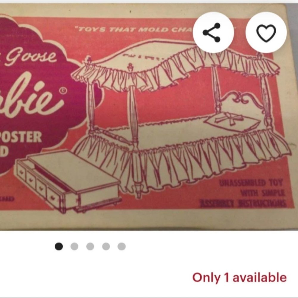 Vintage collectible midge Barbie bed set - Picture 5 of 5